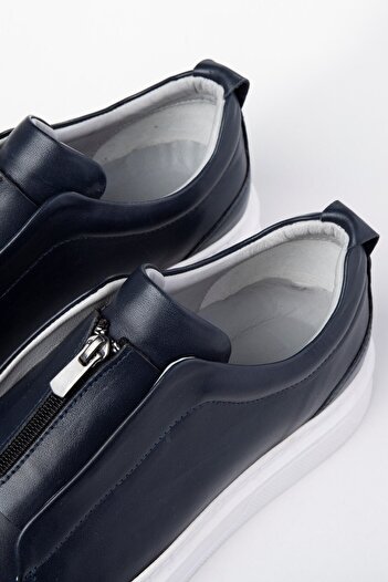 Ducavelli Ventu Erkek Hakiki Deri Sneaker, Fermuarlı Sneaker, Hakiki Deri Sneaker, Erkek Sneaker
