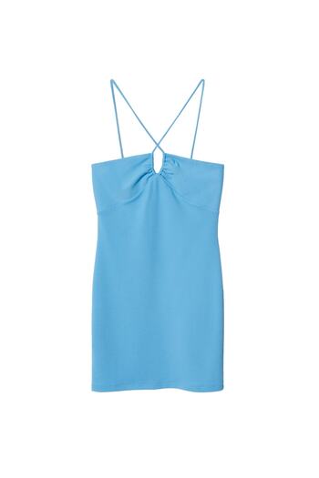 MANGO Woman Turkuaz Kadın Elbise 37000453