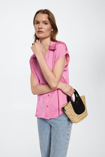 MANGO Fuchsia Women's Shirt 37040361
