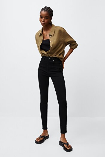 MANGO Woman 27011126 Dámský / Dívčí Černý denim