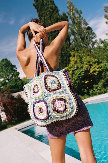 MANGO Woman Turquoise Women's Shoulder Bag 37000074