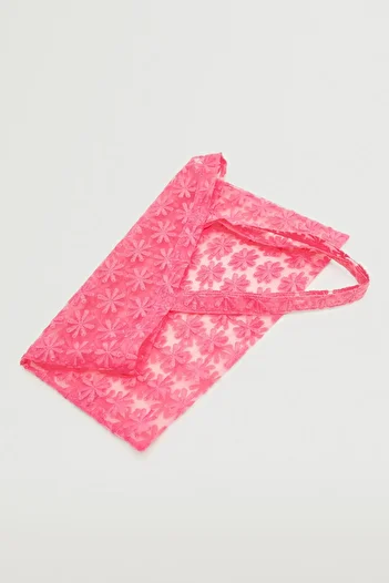 MANGO Woman Růžová dámská taška přes rameno 27075755
