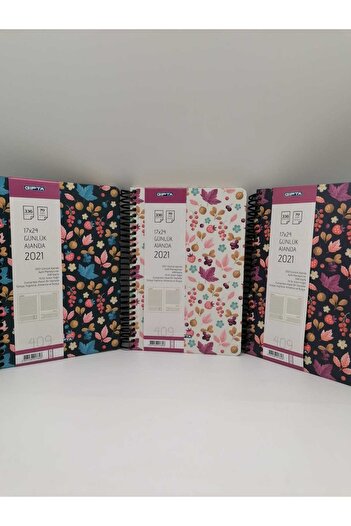 Gıpta 409-THK 17x24 Spiral Old Agenda 3 Pieces