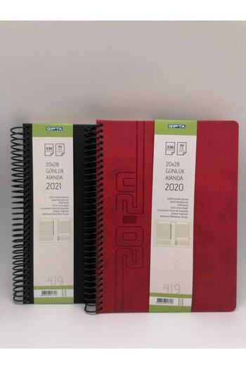 Gıpta 419-PLK 20x28 Спирален стар дневник от 2 части