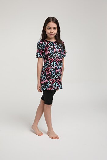 SEBOTEKS Short Sleeve Tights Girl's Swimsuit 35101