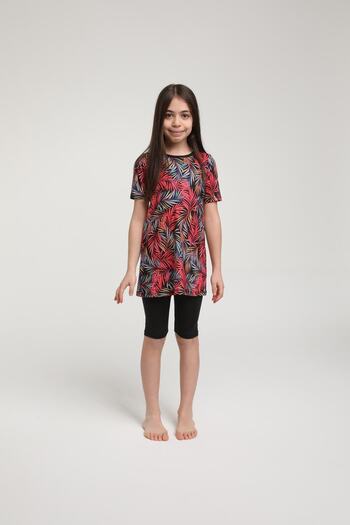 SEBOTEKS Short Sleeve Tights Girl's Swimsuit 35103