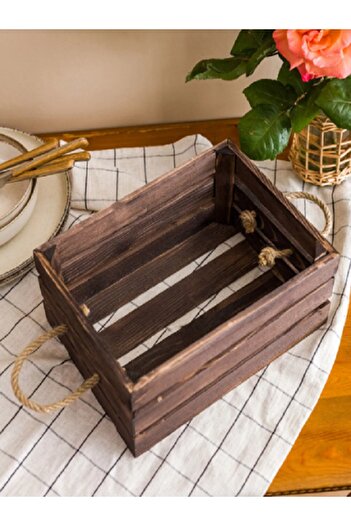 LC Waikiki Lcw Home 21x29x13 Cm Decorative Wooden Organizer