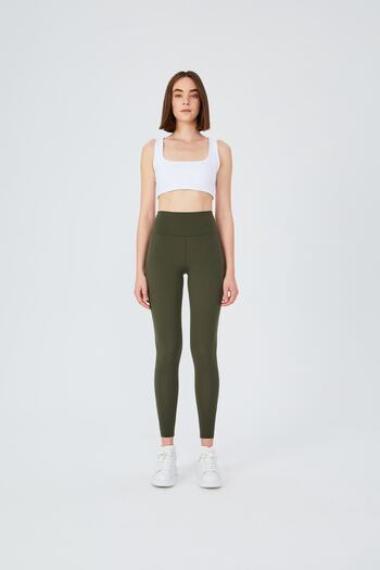 UP&FIT Push Up High Waist Tummy Control Κολάν Χακί