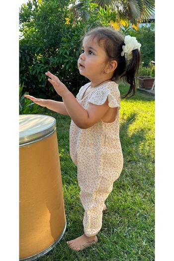 Mujo Baby&Kids Double Muslin Girl's Jumpsuit - 100% Organic Cotton