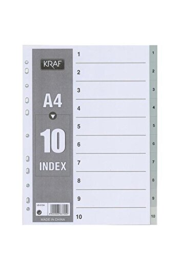 KRAF 10 Piece Number Bookmark A/4 Size