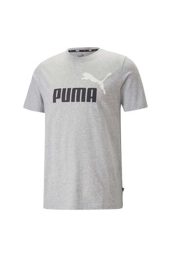 Puma Herren T-Shirt - ESS+ Essentials 2 Col Logo Tee, Rundhals, Kurzarm, uni