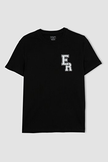 DeFacto Regular Fit Crew Neck Printed Short Sleeve T-Shirt A4007ax23hs