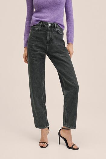 MANGO Woman Gray Women's Jeans 27022509