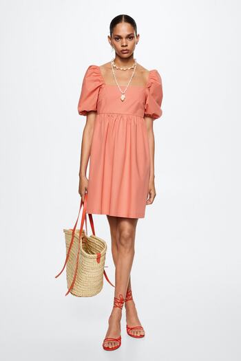MANGO Woman Pembe Kadın Elbise 37092506