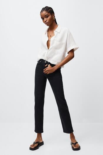 MANGO Woman Black Denim Women's Jeans 27091144