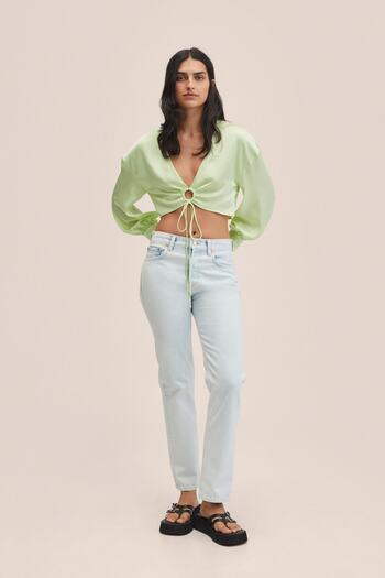 MANGO Woman Yellow Women's Blouse 27055776