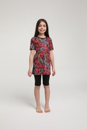 SEBOTEKS Short Sleeve Tights Girl's Swimsuit 35103