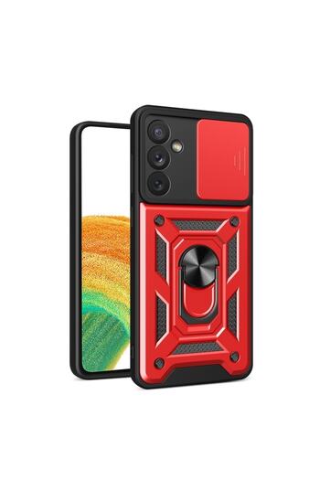 Fibaks Samsung Galaxy A54 Case with Camera Protection Sliding Ring Armor Military Tank Protective Cover