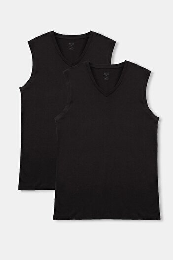 Eros 100% Cotton 6 Pieces Sleeveless V-Neck Undershirt