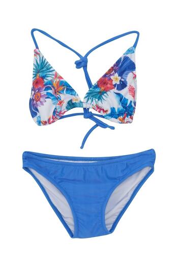 Ruko 2371 Kids Floral Triangle Bikini Set