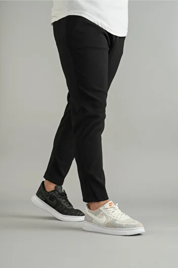 bombe Men's Elastic Corded Jogger Trousers Black