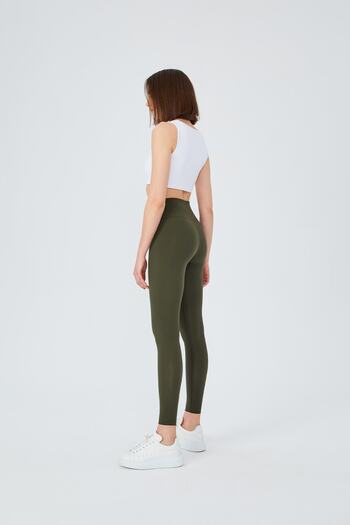 UP&FIT Push Up High Waist Tummy Control Κολάν Χακί