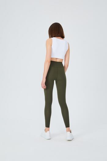 UP&FIT Push Up High Waist Tummy Control Κολάν Χακί