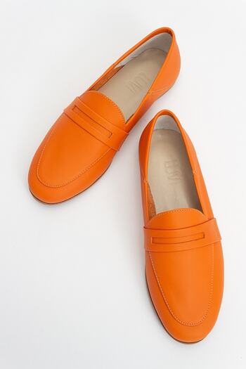 LuviShoes F05 Дамски мокасини от естествена кожа с портокалова кожа