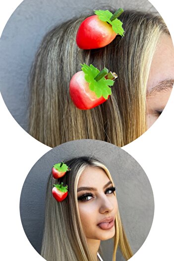 TAKIŞTIR Strawberry Figured 2-Piece Side Buckle Set