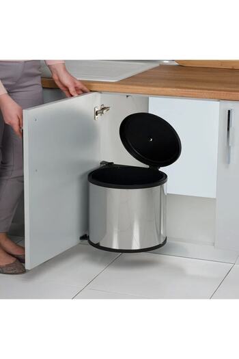 Aster Stainless In-Cabinet Trash Can 11 Liters, Stylish and Functional Cleaning Solution