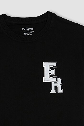 DeFacto Regular Fit Crew Neck Printed Short Sleeve T-Shirt A4007ax23hs