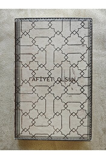 ankara menü (1 piece) 13x21 Box, Leather Account Receipt Pad, with Printed Change Box, Checkout gift