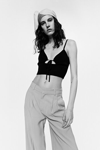 MANGO Woman Черна дамска блуза 37050426