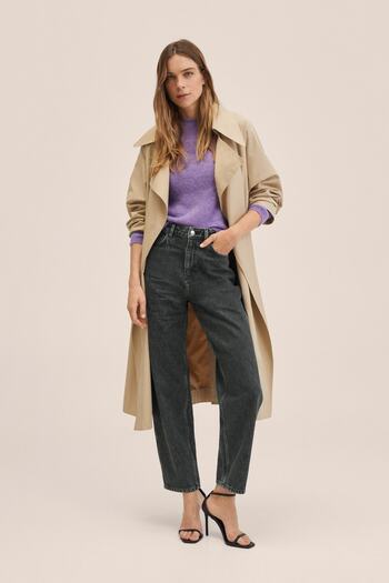 MANGO Woman Gray Women's Jeans 27022509