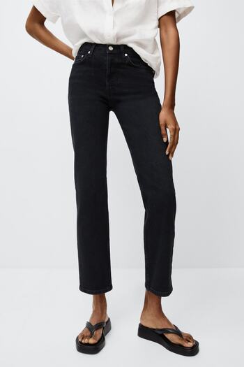 MANGO Woman Black Denim Women's Jeans 27091144