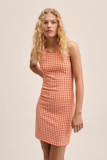 MANGO Woman Orange Women's Dress 27067743