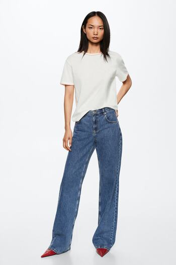 MANGO Orange Women's T-Shirt 37013859