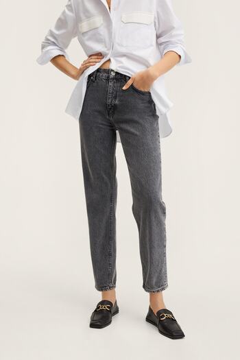 MANGO Woman Gray Women's Jeans 27011119