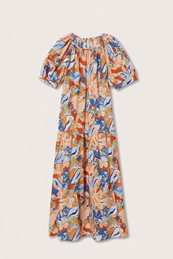 MANGO Orange Women's Dress 37021081