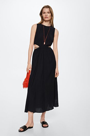 MANGO Black Women's Dress 37910474