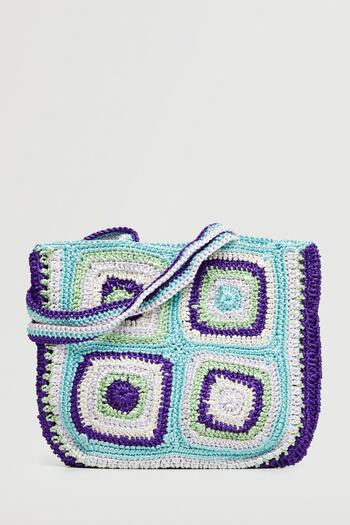 MANGO Woman Turquoise Women's Shoulder Bag 37000074