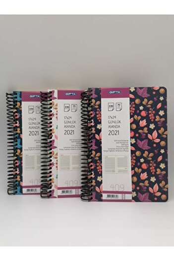 Gıpta 409-THK 17x24 Spiral Old Agenda 3 Pieces