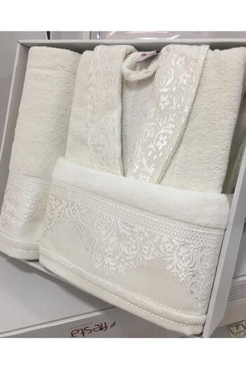 Fiesta 3 Piece Bathrobe Set - 100% Cotton