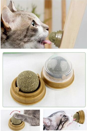 AYGÖREN HOME Natural Catnip Edible Catnip Herb Play Ball Toy Cat Mint Ball Toy