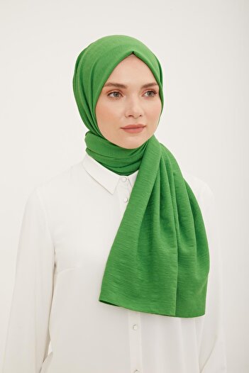 Armine Cartoon Pattern Cotton Textured Jazz (Jazz) Shawl Pistachio Green