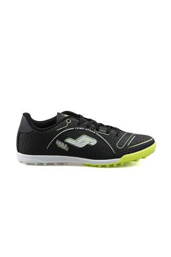 Jump 28006 B Μαύρα ανδρικά παπούτσια Astroturf Field - Neon Green
