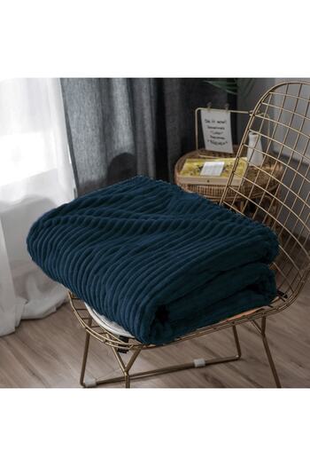 Mulberry Single Wicker Soft Textured TV Blanket 120x170 cm