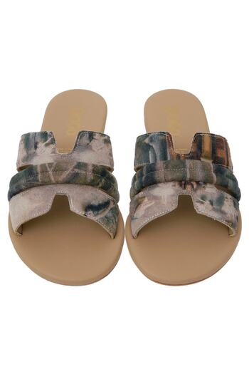 Dogo Women's Vegan Leather Multicolored Slippers - Ballerinas Design