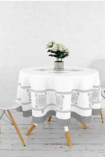 Çt Çeyizci Tekstil Digital Printed Round Tablecloth