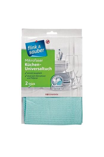 Flink Sauber 40x60 Cm Microfiber KiTchen CloTh - 2 Pieces All Surfaces